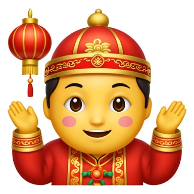 an emoji of chinese new year: 馬年大吉, 身體健康, 主恩滿溢 sticker