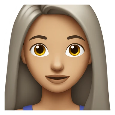 Brunette long hair girl in gym clothes sticker