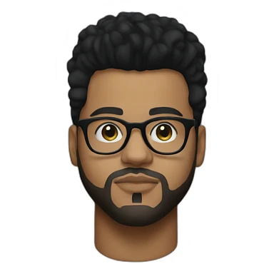 The Weeknd with his glasses sticker