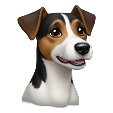Black and brown jack russell sticker