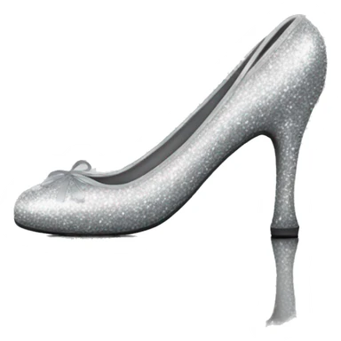Silver glitter ballerina shoes sticker