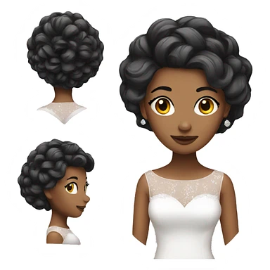 woman with wedding hairstyle sticker