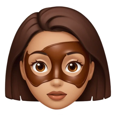 chocolate facial girl sticker
