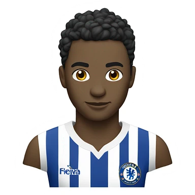 persona vestida con la camisa del chelsea sticker