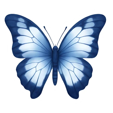 Navy blue and white tie dye butterfly  sticker