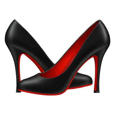 Black heels with red bottom sticker