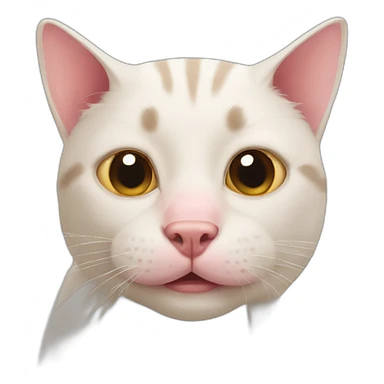 cat with pig nose sticker