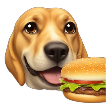 hamburger dog sticker