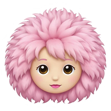 fluffy hair clip  sticker
