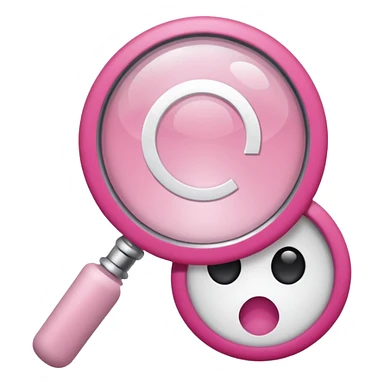 mix light pink dark pink and white girly internet with a magnifying glass sticker