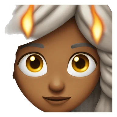 Fire heart eyes sticker