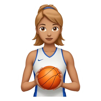 female sport coach holding ball sticker