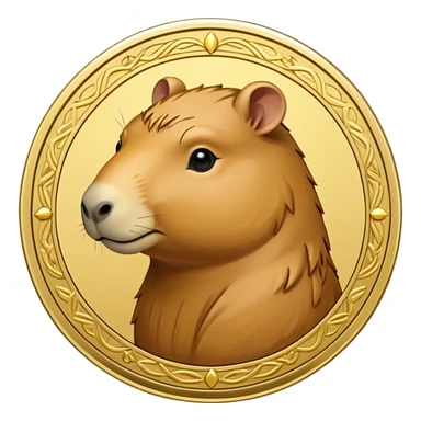 uma moeda de capybara fofinha sticker
