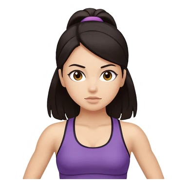 girl at gym dark hair and eyes sticker