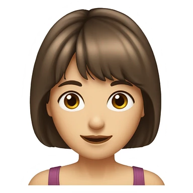 brown hair brown eyed 51 year old female with bangs who likes butterflies sticker