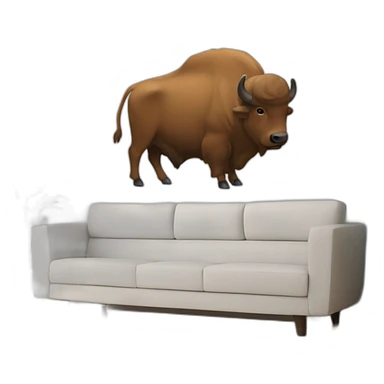 buffalo on couch sticker