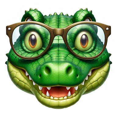 crocodile wearing a glass sticker