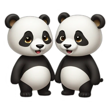 Couple de panda sticker