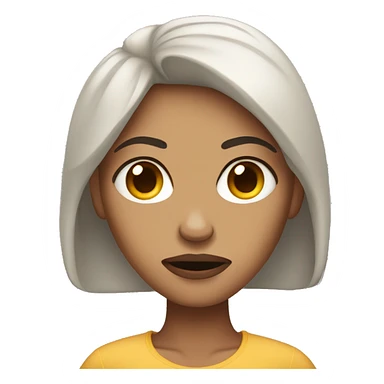 Angry light skin complexion woman  sticker