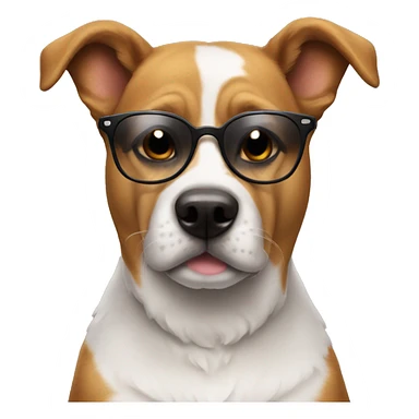 Perro con gafas sticker