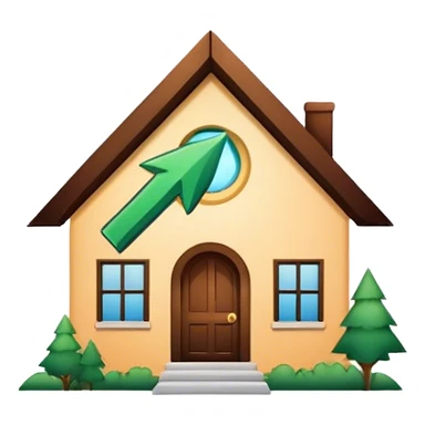 arrow pointing to the inside of a house sticker