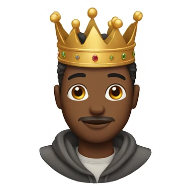 black man with crown  sticker