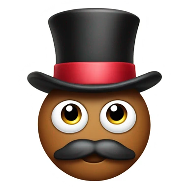 Poop wearing a top hat sticker