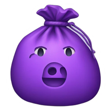 purple money bag sticker