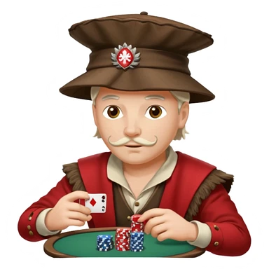 Polish highlander playing poker. sticker