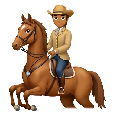 person riding a horse sticker