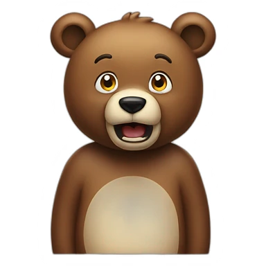 Cussing bear sticker