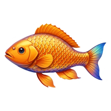 Orange benekeliFish sticker