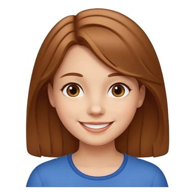 Emoji de chica con piel clara y cabello café claro sticker