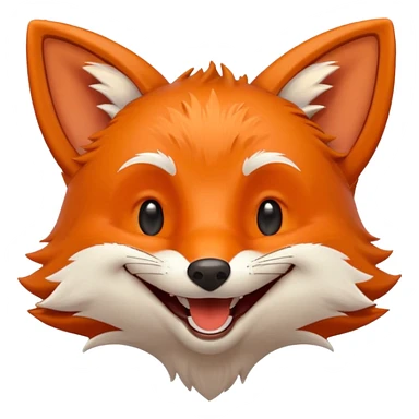 Laughing fox sticker