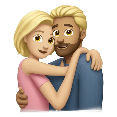 blonde woman, long hair, hugging a blonde man with beard. he short hair sticker