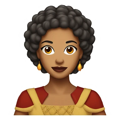 Biracial queen with fire in background  sticker