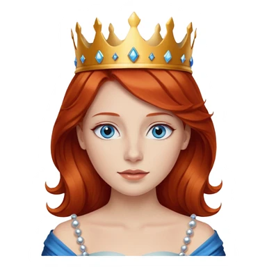 woman pelirroja con corona  sticker