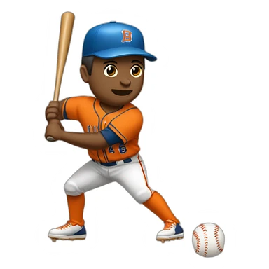 un animal castor lanzando con uniforma de béisbol con jersey anaranjado y pantalón a rayas sticker