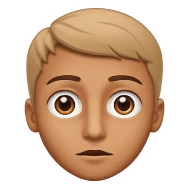 I want the the guy emoji but have his eyes  looking up sticker