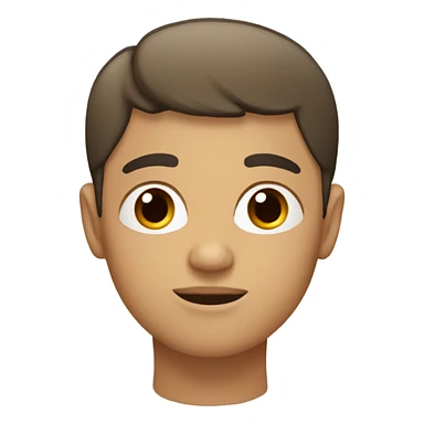 Light colored Mexican with a mushroom haircut with brown eyes  sticker