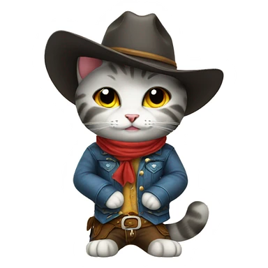 Cowboy cat sticker