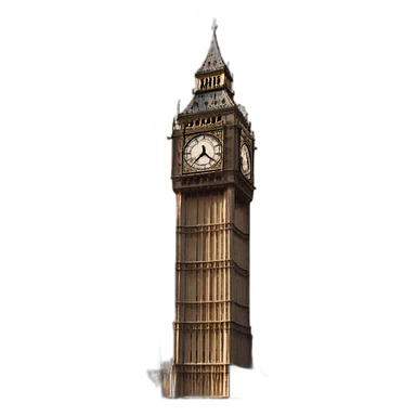 Bigben à Londres l’horloge 1 seul tour  sticker