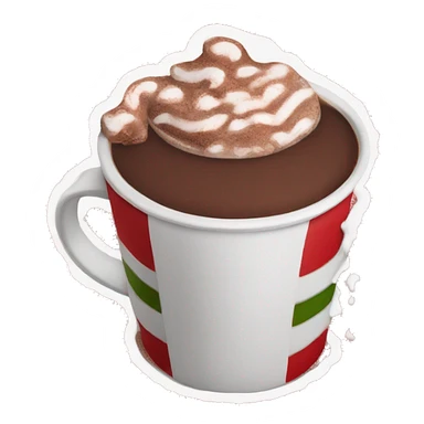 Christmas red cup with hot chocolate  sticker