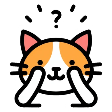 cat covering its ears sticker