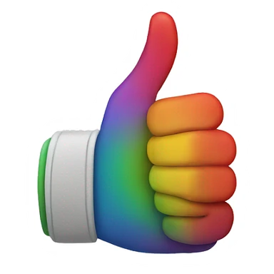 Two Rainbow Thumbs up sticker