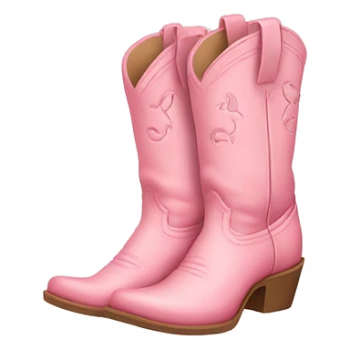 Pastel pink pair of cowgirl boots sticker