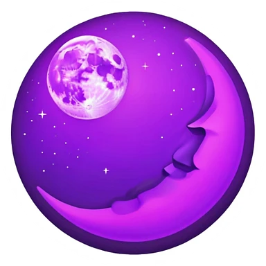 neon moon sticker