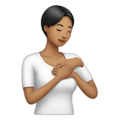 massage shoulder pain black hair sticker