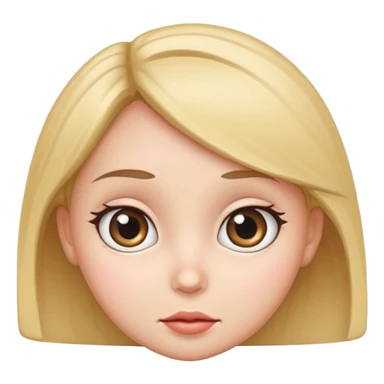 very big head and small body proportion female cartoon sticker