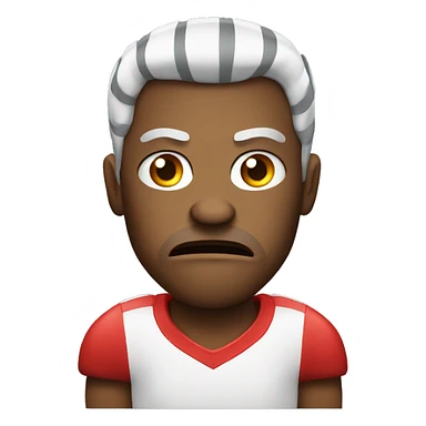 angry man wearing football tshirt sticker